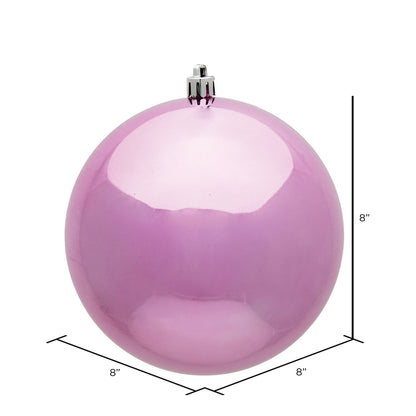 Vickerman 8" Pink Shiny Ball Ornament