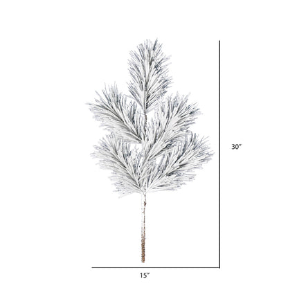Vickerman 30" Frosted Beckett Pine Artificial Christmas Spray. Includes 3 sprays per pack.