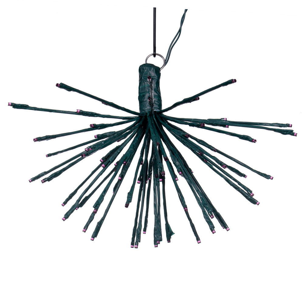 Vickerman 80Lt x 16" Green Starburst Purple 5mm LED Lights.