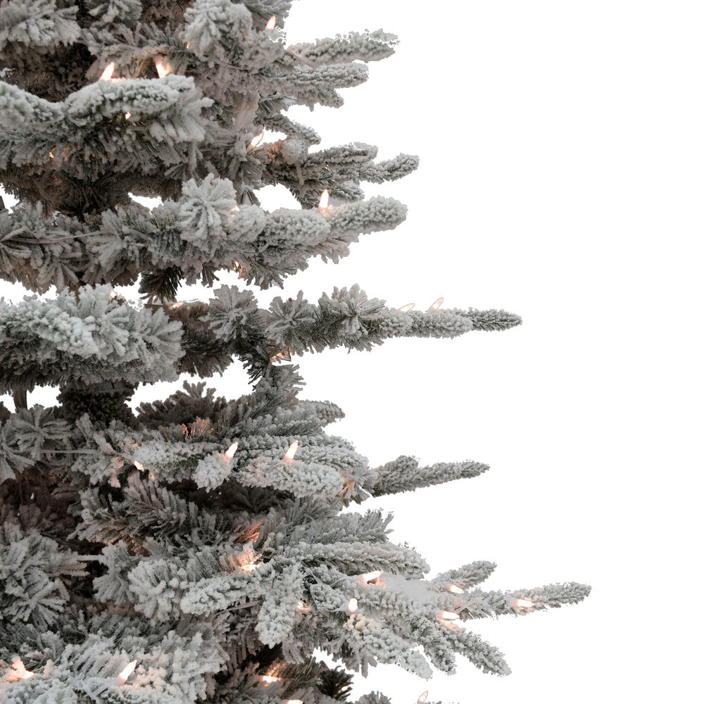 Vickerman 7.5' x 57" Flocked Arctic Fir Artificial Christmas Tree RGB Color Changing Low Voltage LED Lights