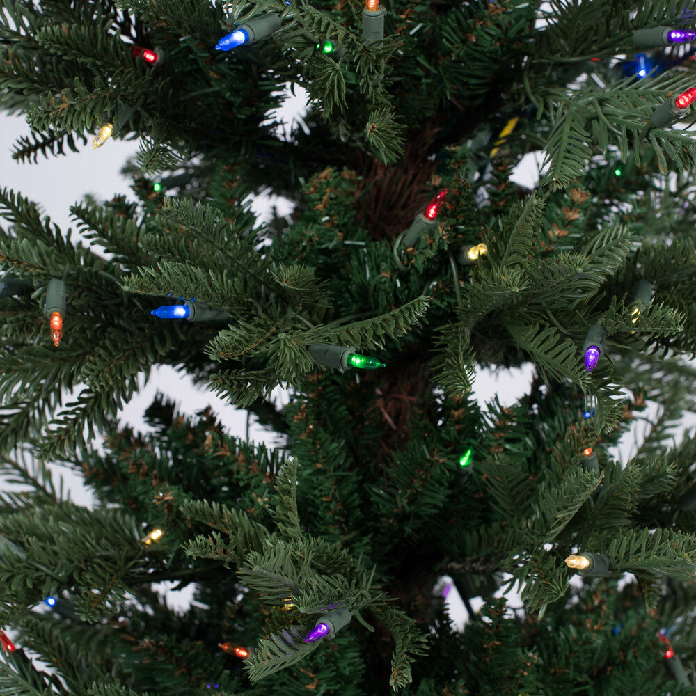 Vickerman 6.5' x 24" Compton Pole Artificial Christmas Tree Multi-colored Dura-Lit LED lights