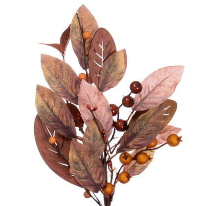 Vickerman 22" Green Brown Artificial Leaf Wreath.