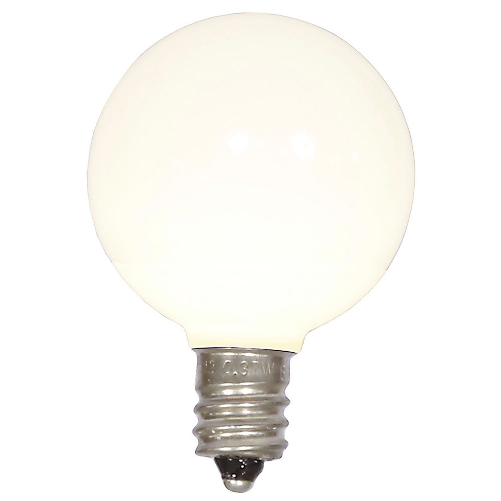 Vickerman Warm White Ceramic G40 LED Replacement Bulb, 5 per Bag