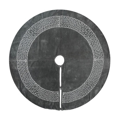 Vickerman Decorative 60" Blue Pearl Collection Christmas Tree Skirt