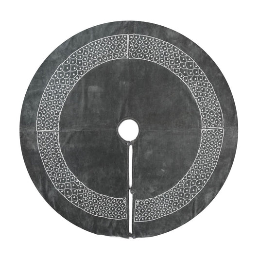 Vickerman Decorative 60" Blue Pearl Collection Christmas Tree Skirt