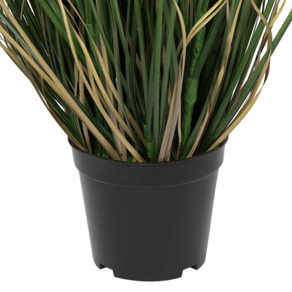 Vickerman 24" Artificial Potted Green Curled Grass.