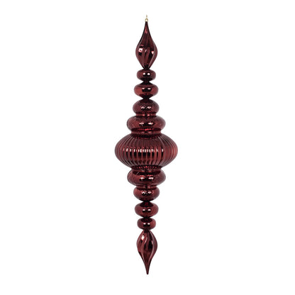 Vickerman 41" Burgundy Shiny Finial Ornament