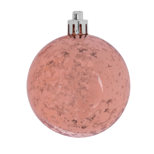 Vickerman 4" Rose Gold Shiny Mercury Ball Ornament 6 per Bag