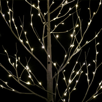 Vickerman 8' White Birch Twig Tree Warm White 3mm Wide Angle LED lights.