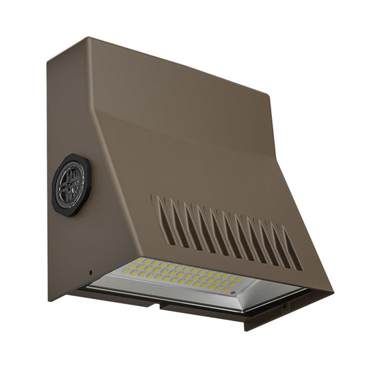 Westgate Ho Mini Cutoff WallPack Select 10/15/24W 30/40/50K Photocell, Brz, Outdoor Lighting, 10W/15W/24W, 110 Lumens/W,  30K/40K/50K, Bronze Finish, 0-10V