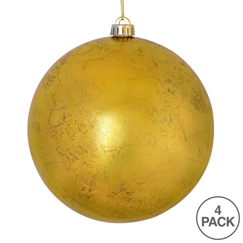 Vickerman 6" Gold Foil Ornament 4 per Bag