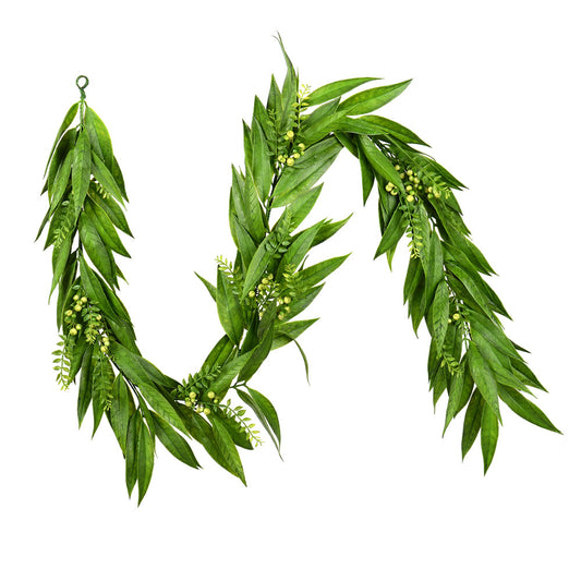 Vickerman 6' Artificial Green Willow Garland.