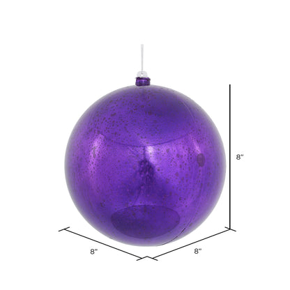 Vickerman 8" Purple Shiny Mercury Ball Ornament