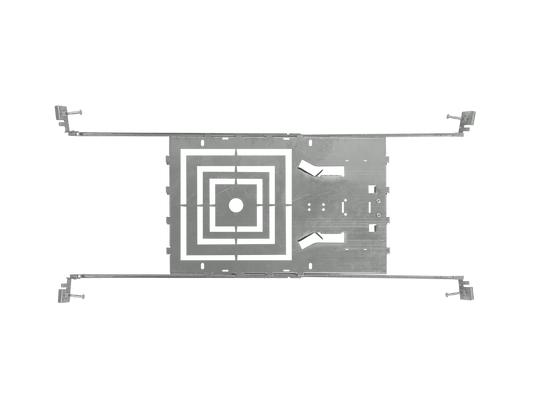 ASD Lighting New Construction Mounting Plate with Square holes 3-4-6inch and Sliding Clips 6pack