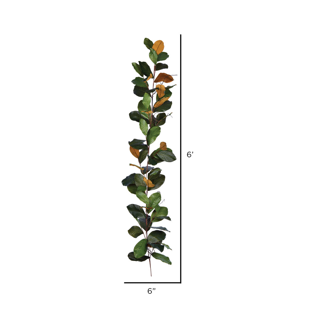 Vickerman 6' Artificial Green Magnolia Garland.