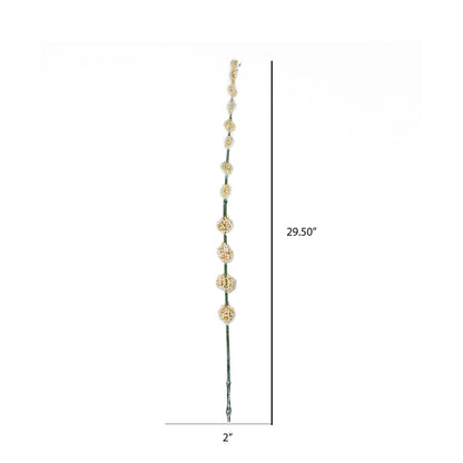 Vickerman 29.5" Artificial Cream Pom Pom Spray. Includes 6 sprays per pack.