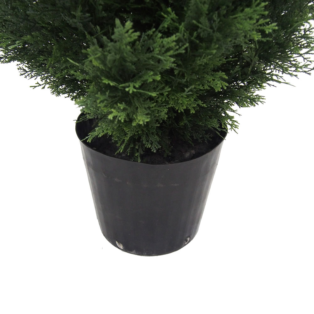 Vickerman 7' Artificial Potted Green Cedar Tree.
