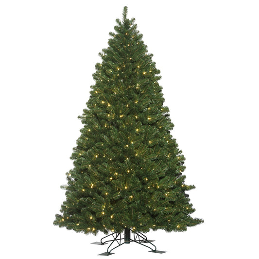 Vickerman 4.5' x 38" Oregon Fir Outdoor Artificial Christmas Tree  Warm White Wide Angle LED Lights