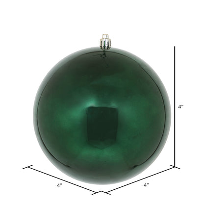 Vickerman 4" Midnight Green Candy Ball Ornament 6 per Bag