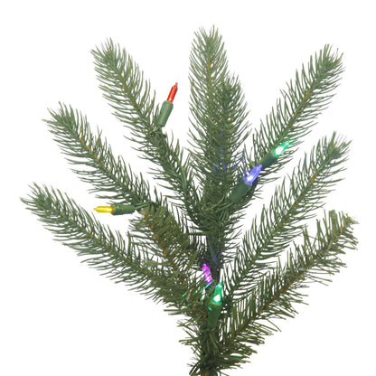 Vickerman 7.5' Colorado Spruce Slim Artificial Christmas Tree Multi-Colored LED Lights