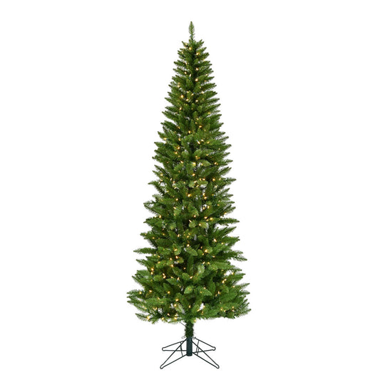 Vickerman 6.5' x 32" Creswell Pine Artificial Christmas Pencil Tree Warm White Dura-Lit® LED Lights