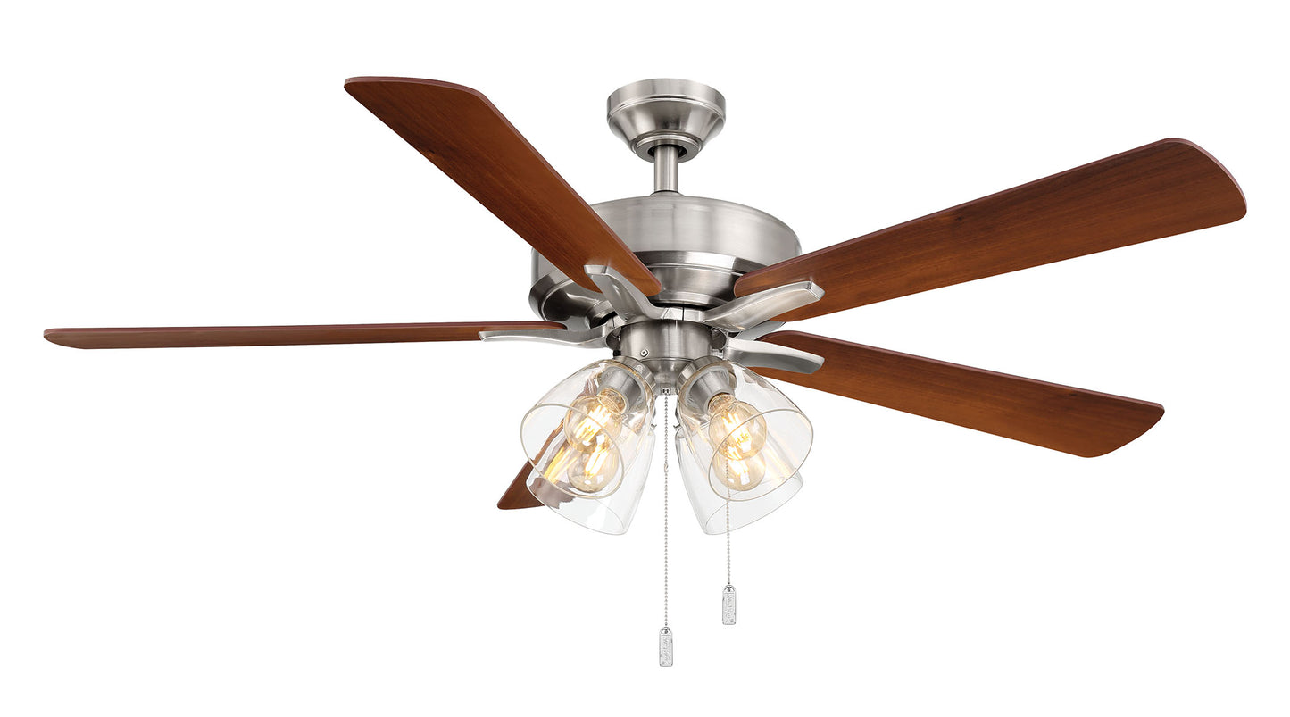 Wind River Fans Pecos 52 Inch Pull Chain Ceiling Fan  - Matte Black Finish