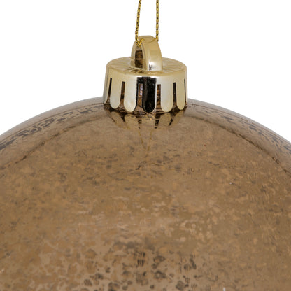 Vickerman 6" Mocha Mercury Ball Ornament 4 per Bag.