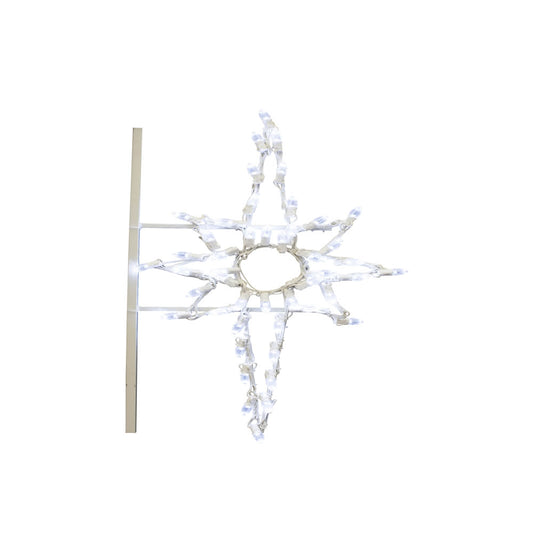 Vickerman 3' Bethlehem Star Commercial Pole Decoration 47 LED Pure White Lights UV Resistant