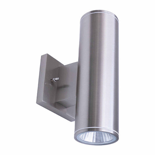 Westgate 2In Wall Cyl. U/D 2X6W 30K/40K/50K Dim. - Brushed Nickel, Outdoor Lighting, 12W, 800 Lumens, 3000K/4000K/5000K, Bn Finish, TRIAC Dimming