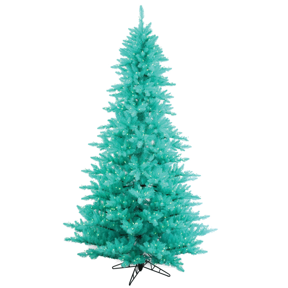 Vickerman 7.5' Aqua Fir Artificial Christmas Tree Aqua Dura-lit LED Lights