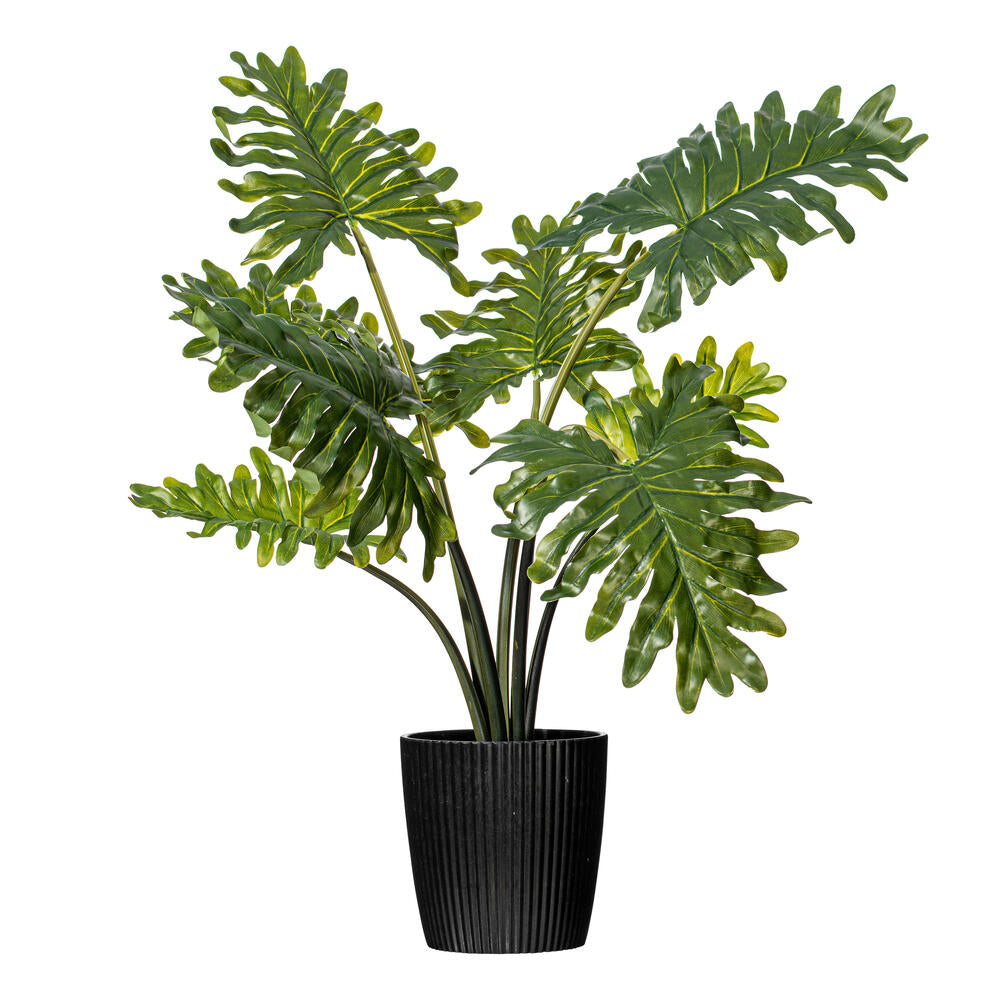 Vickerman 25" Artificial Potted Grand Philodendron Bush.