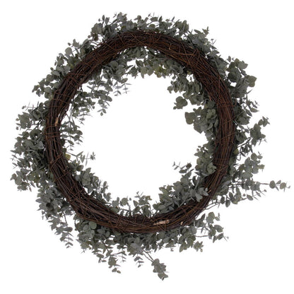 Vickerman 30" Artificial Green Gray Eucalyptus Wreath