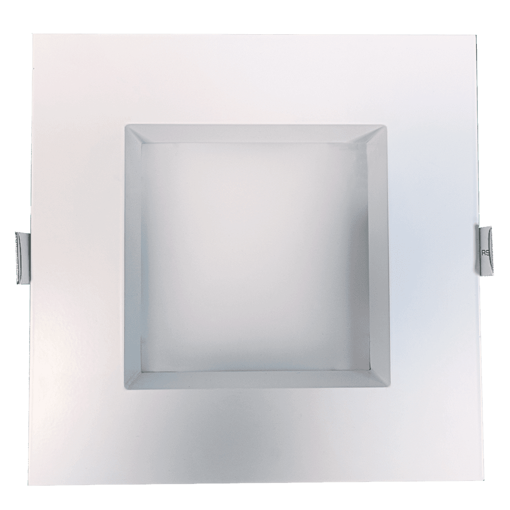 Goodlite 6 Inch LED Regress Square Slim Luminaire Wattage Selectable 28W, 18W, Or 10W, Selectable Color Temperature 27,30,35,41, Or 50K