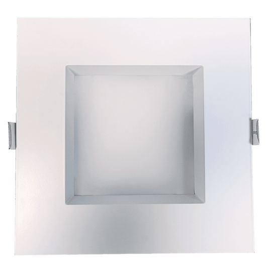 Goodlite 6 Inch LED Regress Square Slim Luminaire Wattage Selectable 28W, 18W, Or 10W, Selectable Color Temperature 27,30,35,41, Or 50K