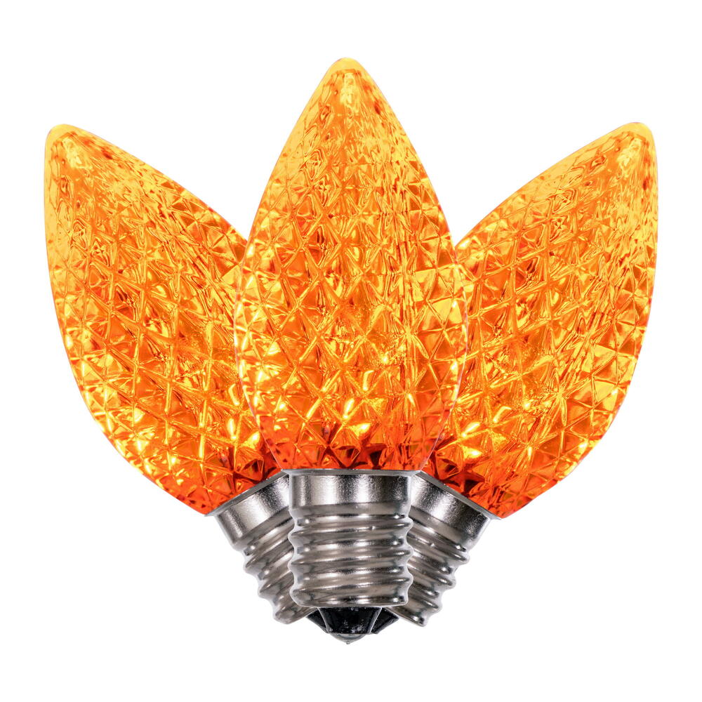 Vickerman C7 LED Orange Faceted Replacement Bulb bag of 25