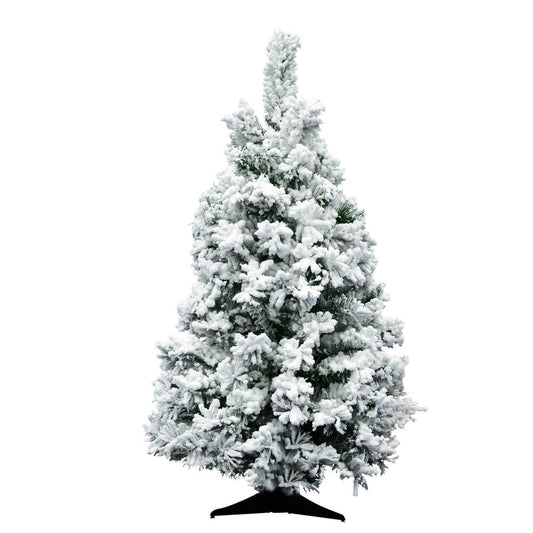 Vickerman 36" Flocked Alaskan Pine Artificial Christmas Tree Unlit
