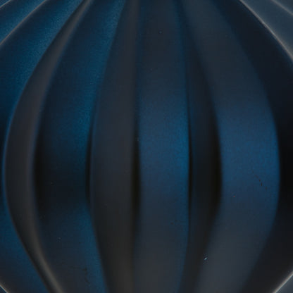 Vickerman 6" Midnight Blue Matte Onion Drop Christmas Ornament 4 per pack