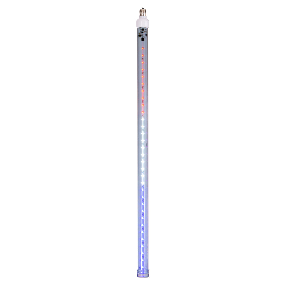 Vickerman 5 Pack of 24" Red-White-Blue LED SnowFall Tube Bulb C9-E17 Nickel Base.