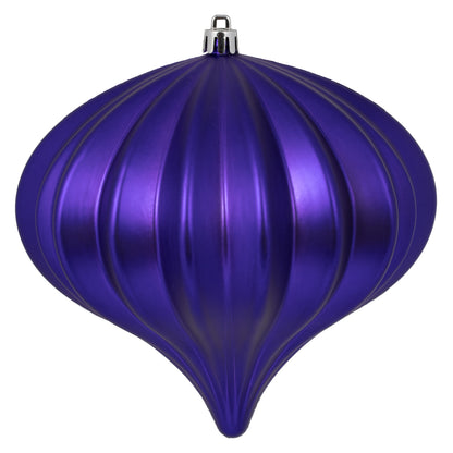 Vickerman 5.7" Purple Matte Onion Christmas Ornament UV treated Set of 3