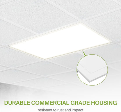 ASD Lighting LED Back-Lit Flat Panel 2x4 Power Adjustable 25/30/40W 120-277V CCT Selectable 3500/4000/5000K Dimmable with Battery back-up 8W UL DLC Premium