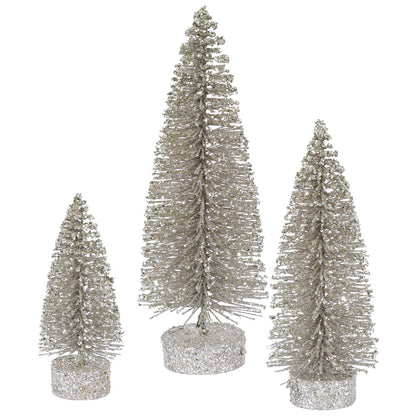 Vickerman 5"/7"/9" Champagne Glitter Oval Artificial Christmas Tree Unlit