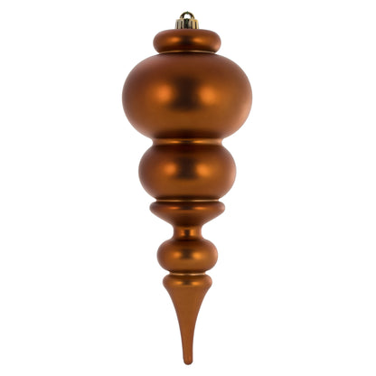 Vickerman 14" Copper Matte Finial Christmas Ornament UV Treated with Drilled and Wired Cap