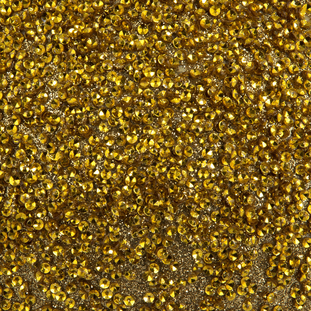 Vickerman 6" Gold Beaded Ball Ornament 4 per Bag
