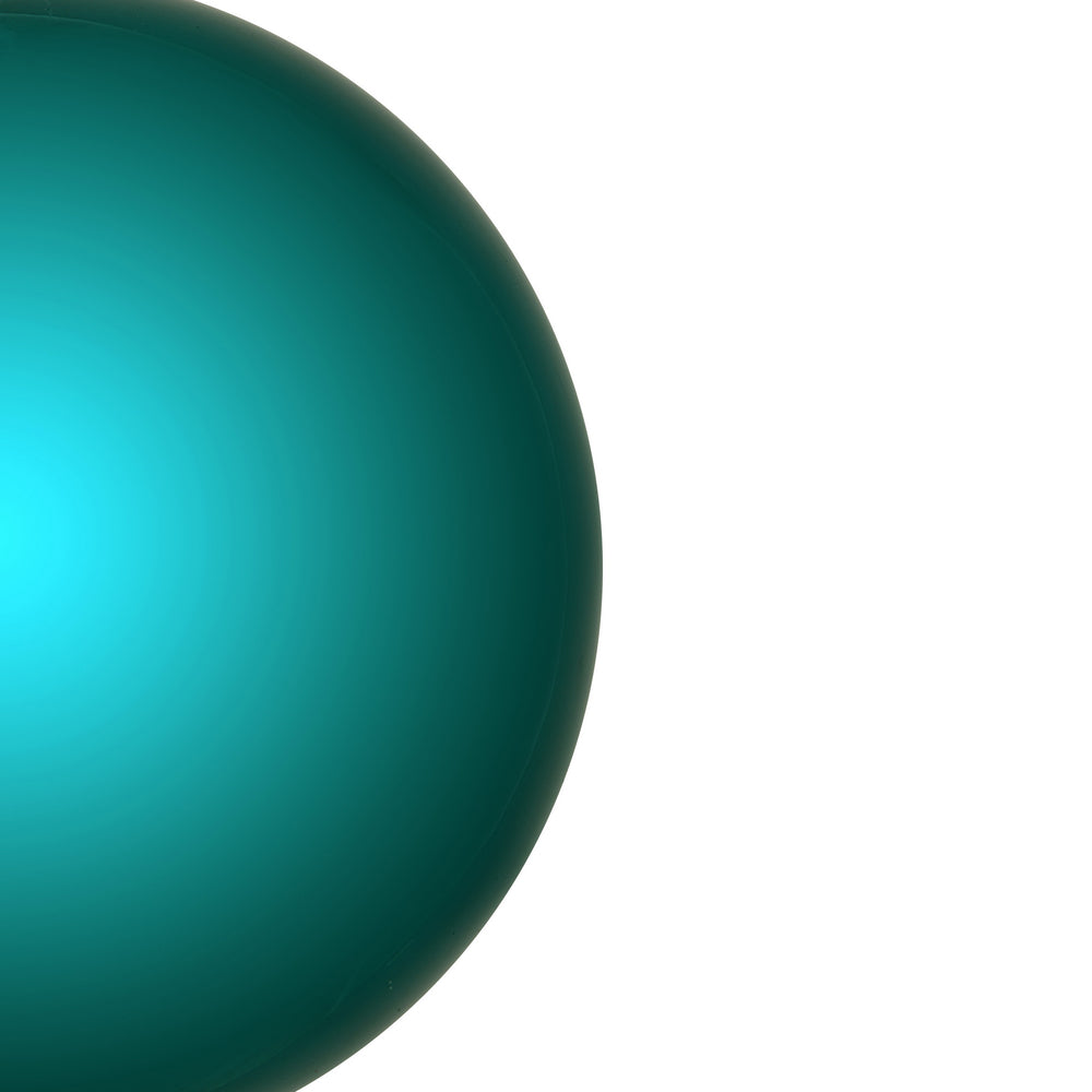 Vickerman 6" Dark Teal Shiny Ball Ornament 4 per Bag