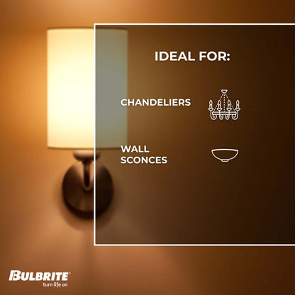 Bulbrite 3 Watt Dimmable Clear Glass T9 LED Light Bulbs with Medium (E26) Screw Base, 2700K (Warm White Light), 300 Lumens