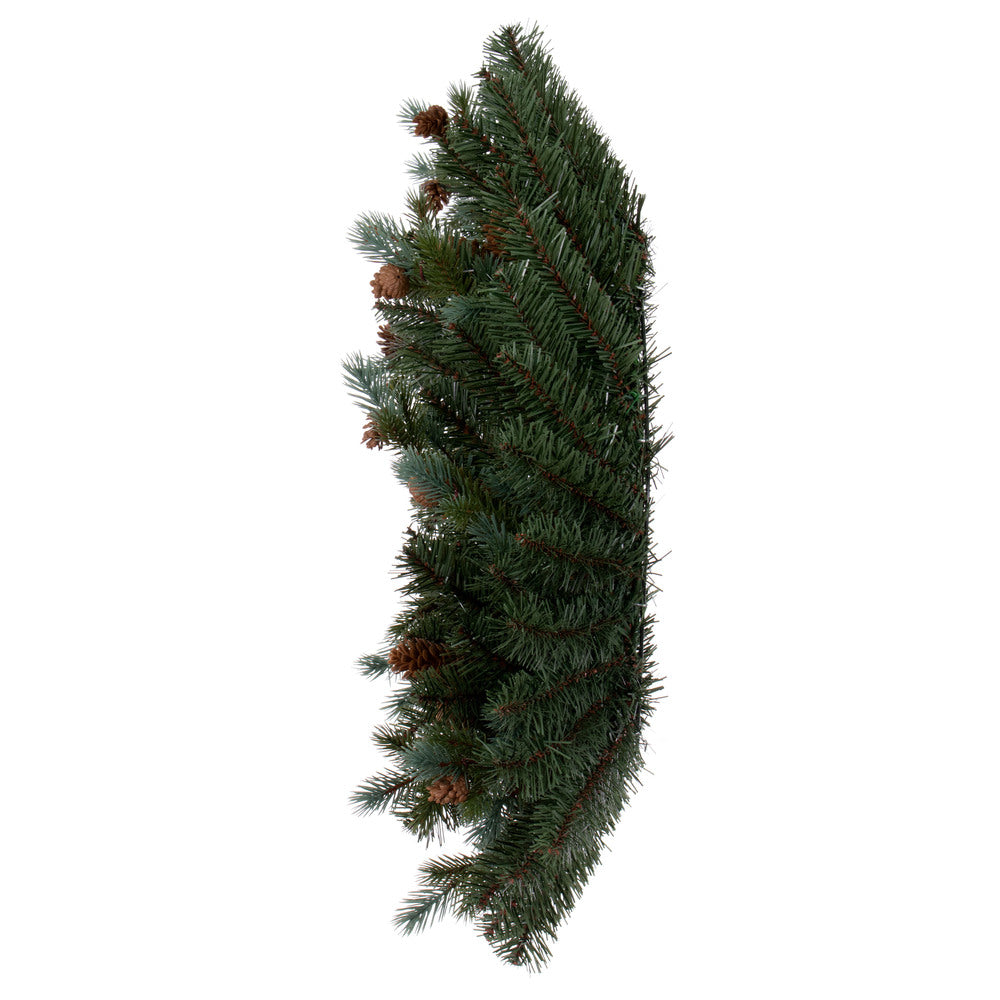 Vickerman 24" Blue Spruce Pine Cone Artificial Unlit Wreath.