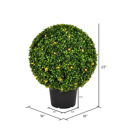 Vickerman 20" Artificial Green Boxwood Ball.