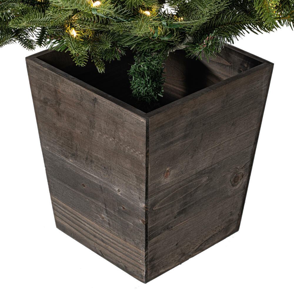 Vickerman 4' x 31" Gibson Slim Potted Pine Artificial Christmas Tree Warm White Dura-lit LED Lights
