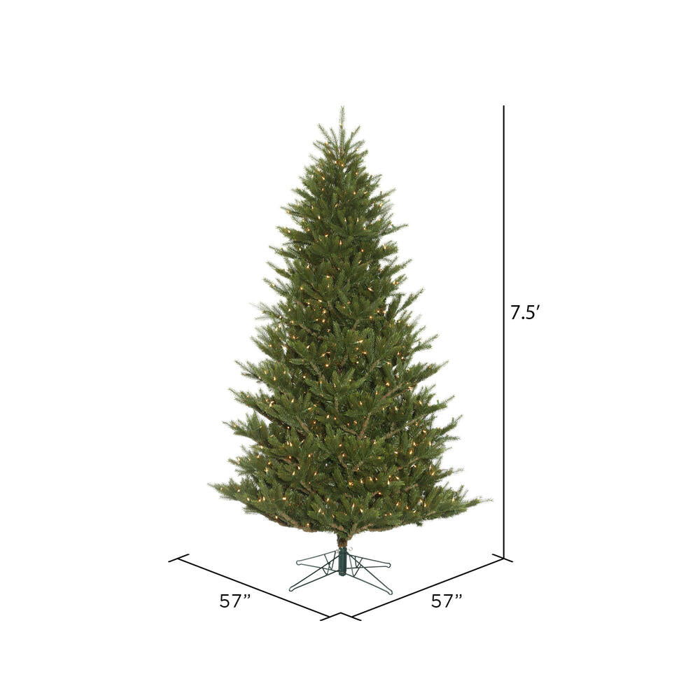 Vickerman 7.5' x 57" Fresh Fraser Fir Artificial Christmas Tree Clear Dura-lit Lights