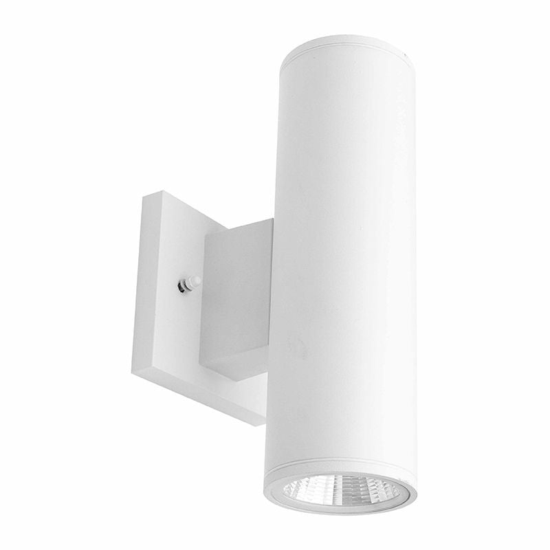 Westgate 3In Wall Cyl. U/D 2X9W 30K/40K/50K Dim. - White, Outdoor Lighting, 18W, 1300 Lumens, 3000K/4000K/5000K, White Finish, TRIAC Dimming